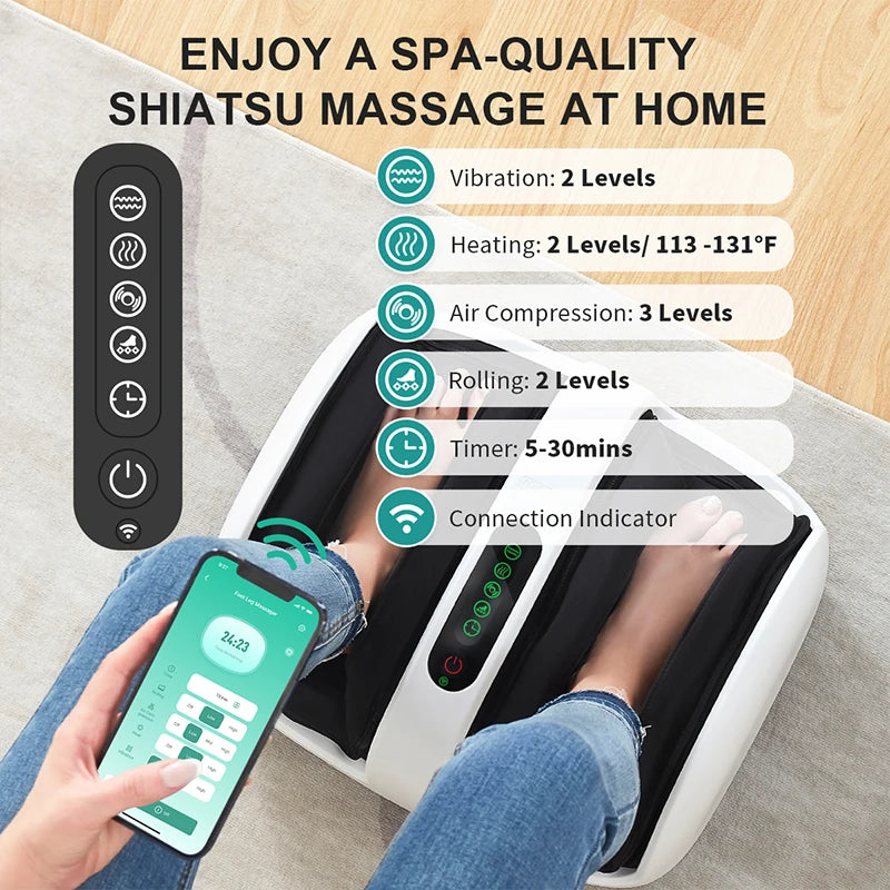Nekteck Smart Shiatsu Foot And Calf Massager With Heat