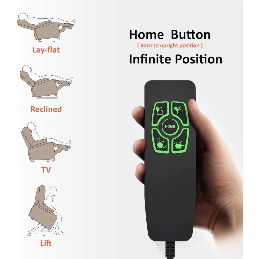 Dual Motor Power Lift Recliner Chair With Massage And Heat