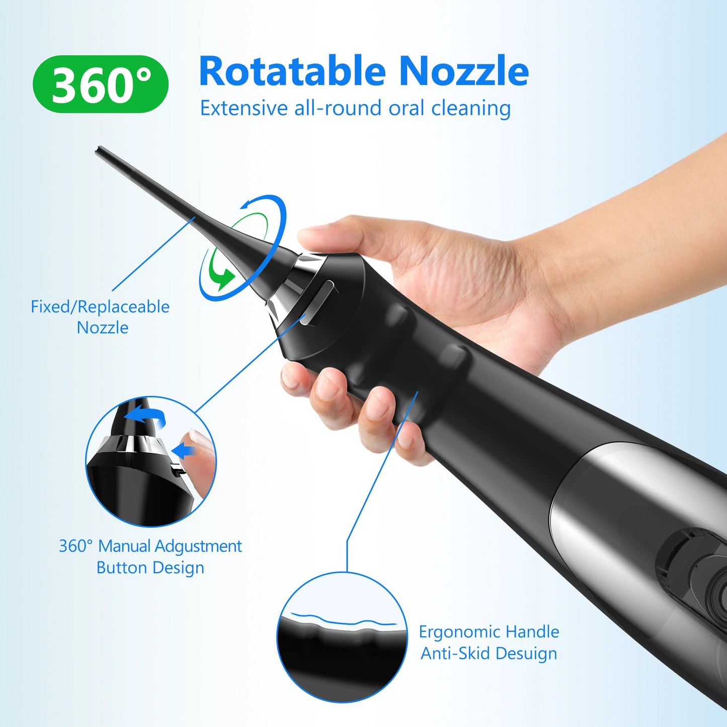 Sejoy Rechargeable Water Flosser Electric Toothbrush Set