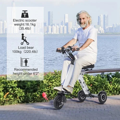 Hign Concerned Foldable 3 Wheel Electric Scooter With Seat