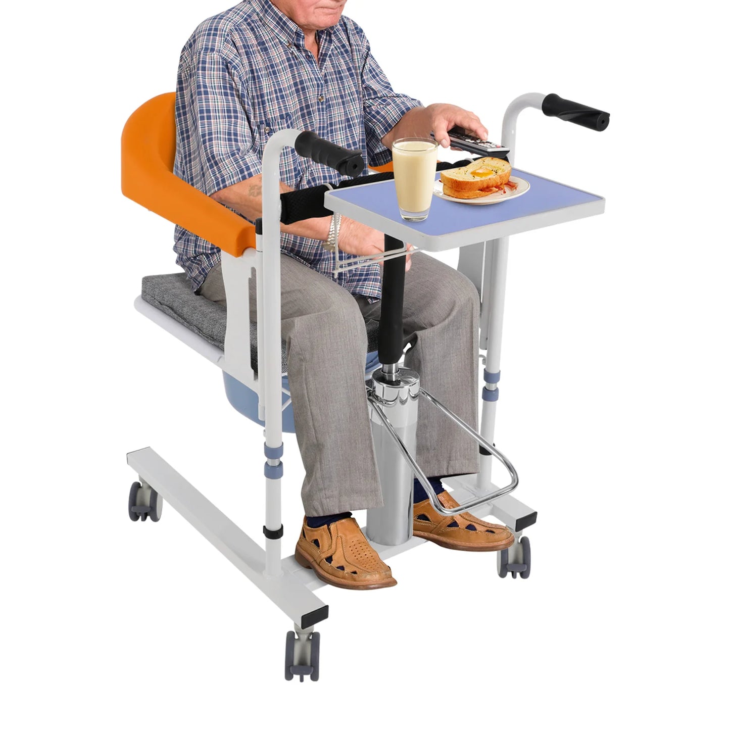 Bymaocar Hydraulic Patient Lift Wheelchair Lockable Wheels