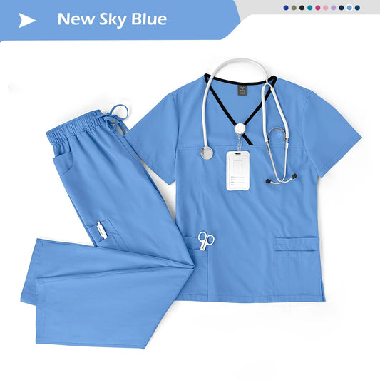 HTTHDDCN Elastic Breathable Nursing Surgical Uniforms Women