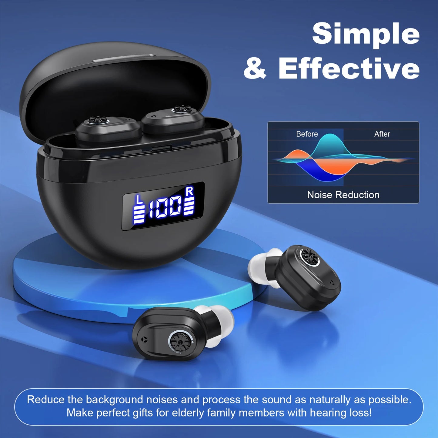 K F Coptee Invisible Hearing Aids Rechargeable Mini