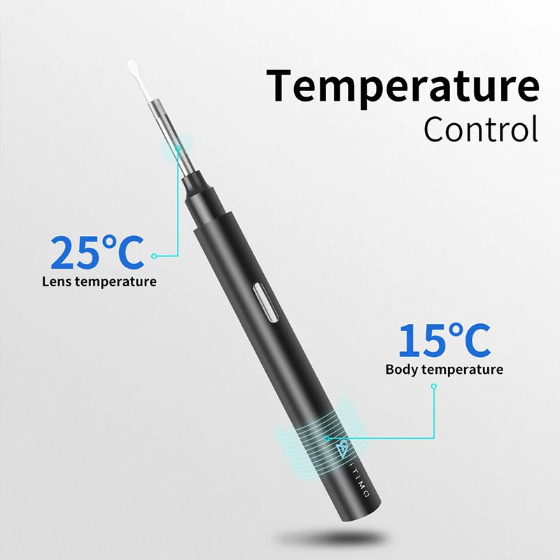 Wireless Smart Visual Ear Cleaner Otoscope Wifi Ear Wax Removal Tool with Camera Ear Endoscope 1080P Kit for IOS Android 4.9mm