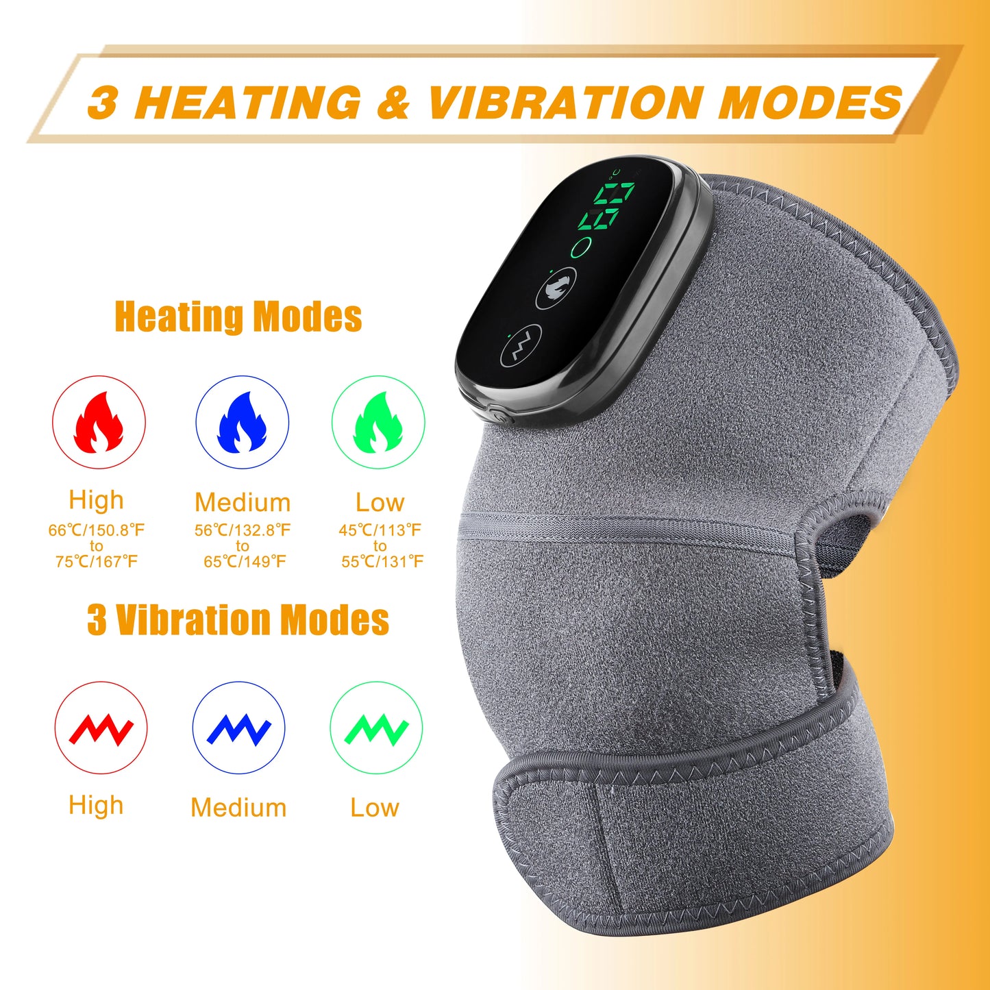 Hailicare 3 in 1 Electric Heating Massage Belt For Joints