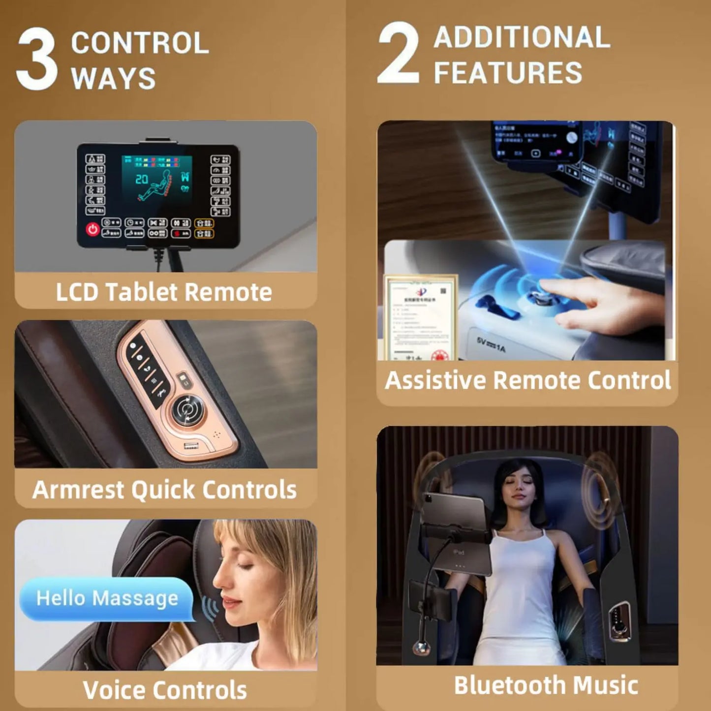 HealthForever Full Body 4D SL Track Massage Chair Bluetooth