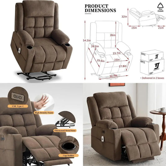 Power Lift Recliner With Heat and Massage for Adults