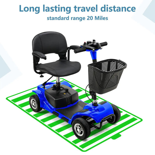 Hign Concerned Collapsible 4 Wheel Mobility Scooter Lights