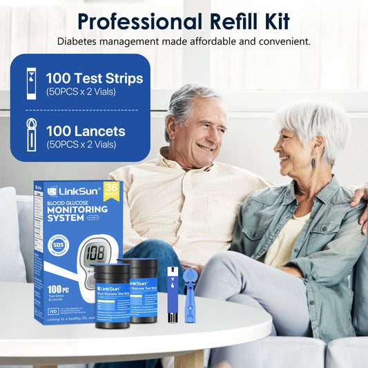 Linksun Blood Glucose Meter Digital Glucometer Complete Kit