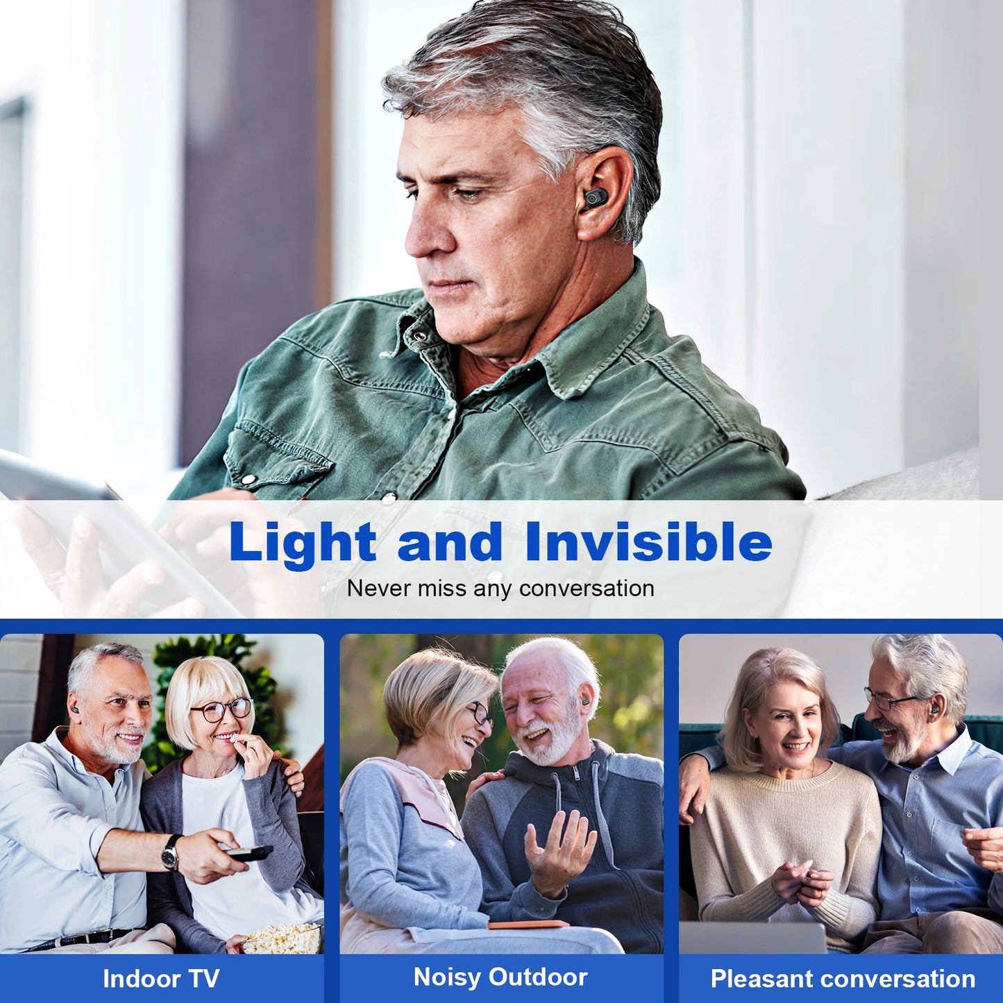 K F Coptee Invisible Hearing Aids Rechargeable Mini