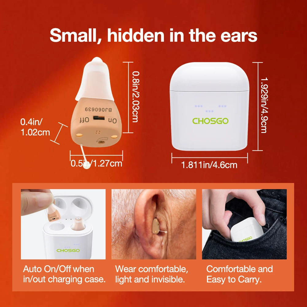 CHOSGO Recharge Invisible Hearing Amplifier Charging Dock