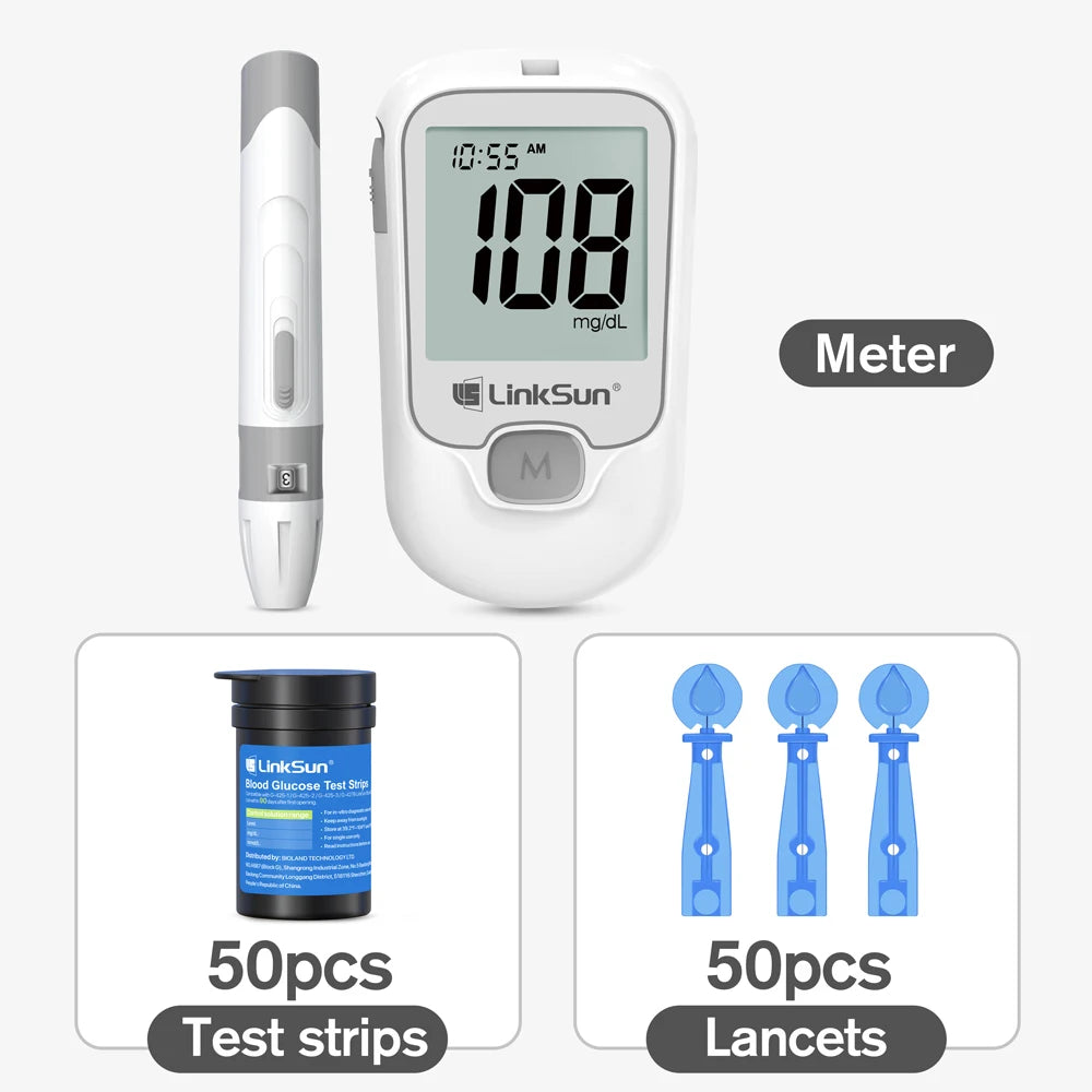 Linksun G425 Glucometer Blood Glucose Monitor Complete Kit