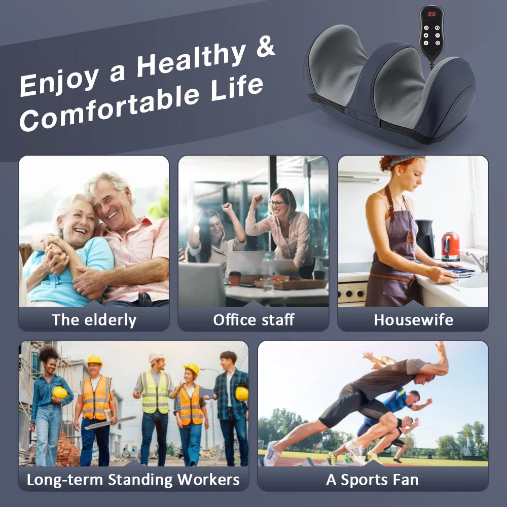 Hailicare Electric Foot Leg Massager Deep Tissue Shiatsu Relaxation
