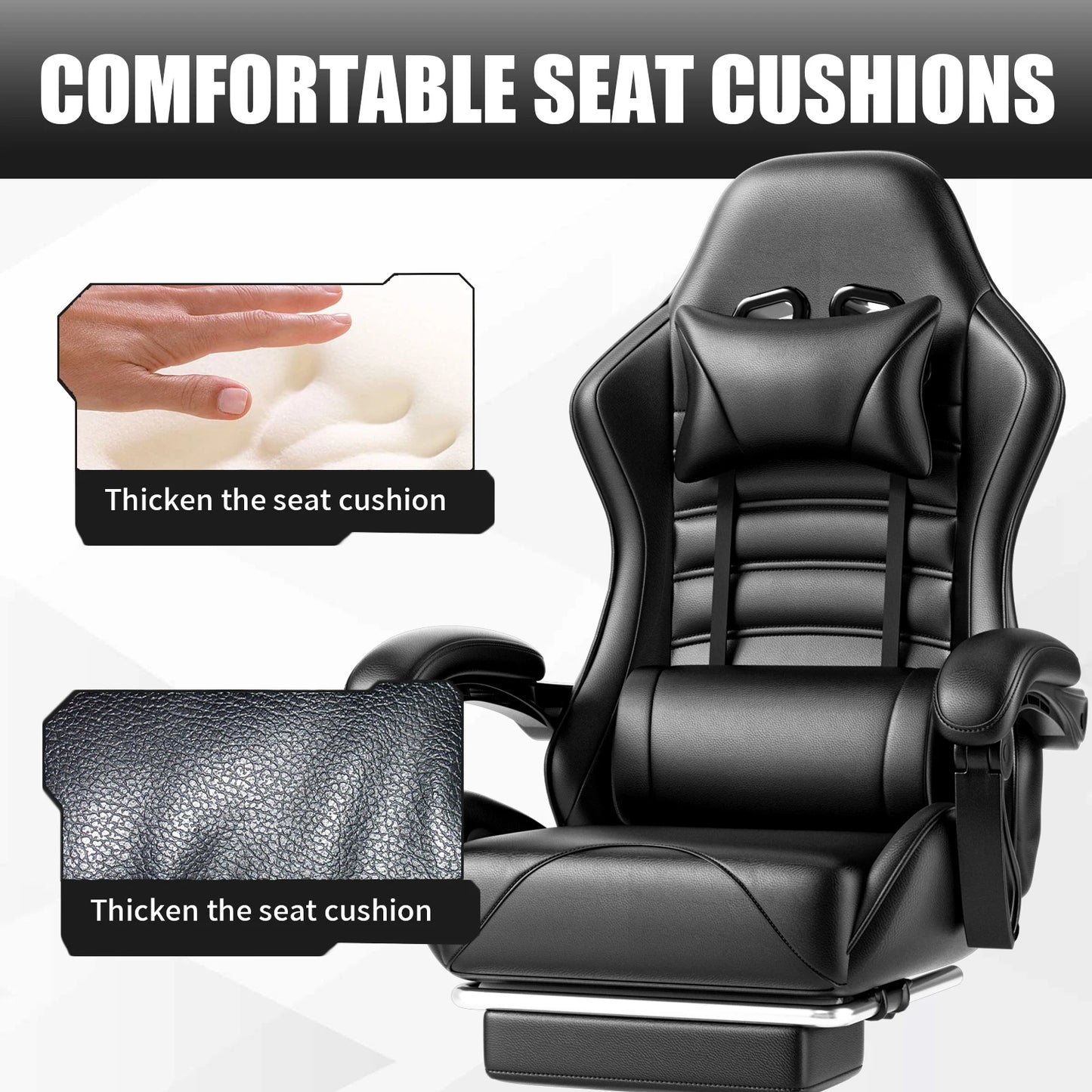 AnYu Furniture Ergonomic Racing Gaming Chair With Footrest