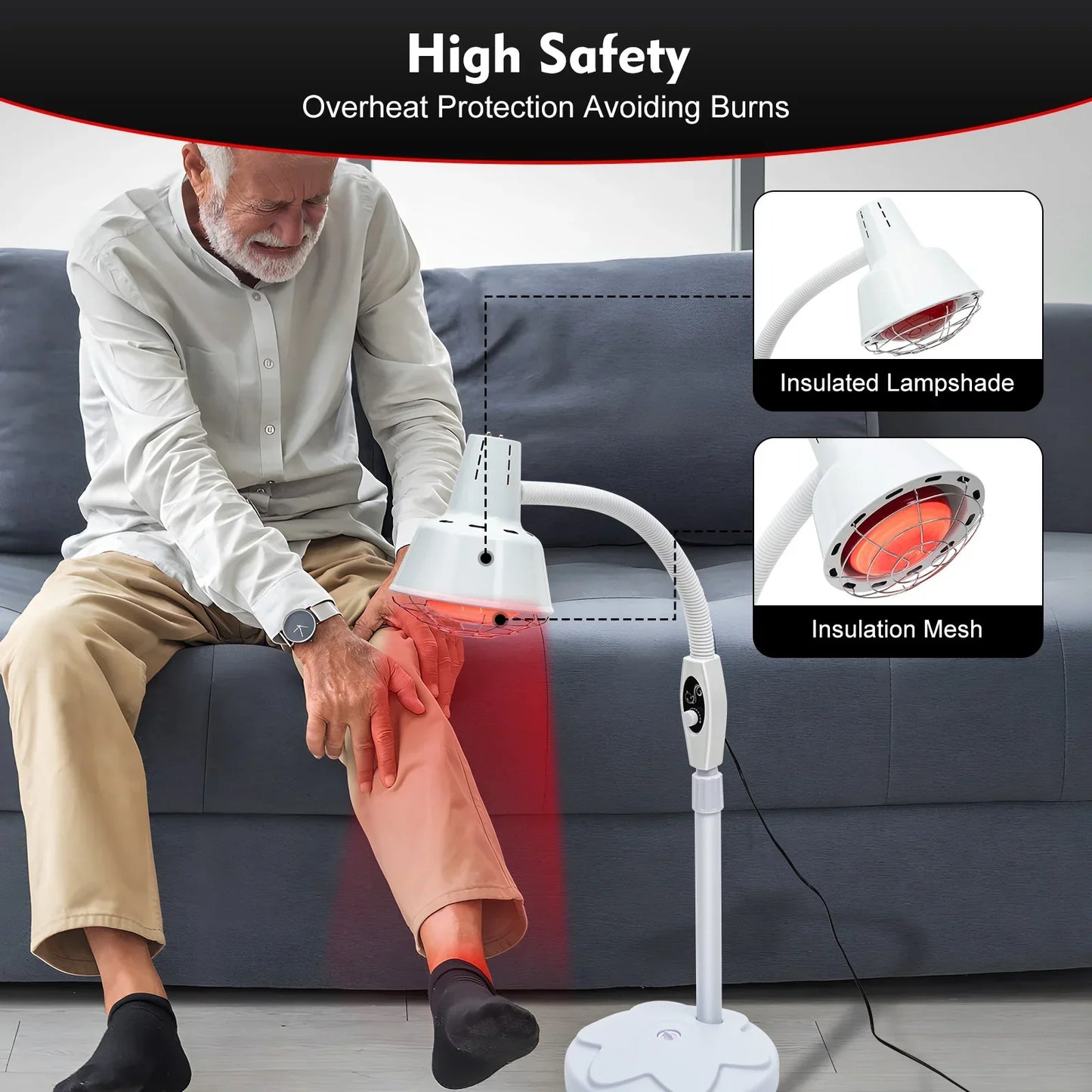 Electronic IR Heat Infrared Lamp For Muscle And Joint Relief