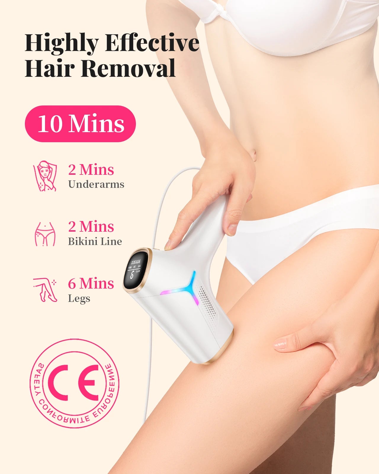 Totmizby IPL Laser Hair Removal Device For Body And Face