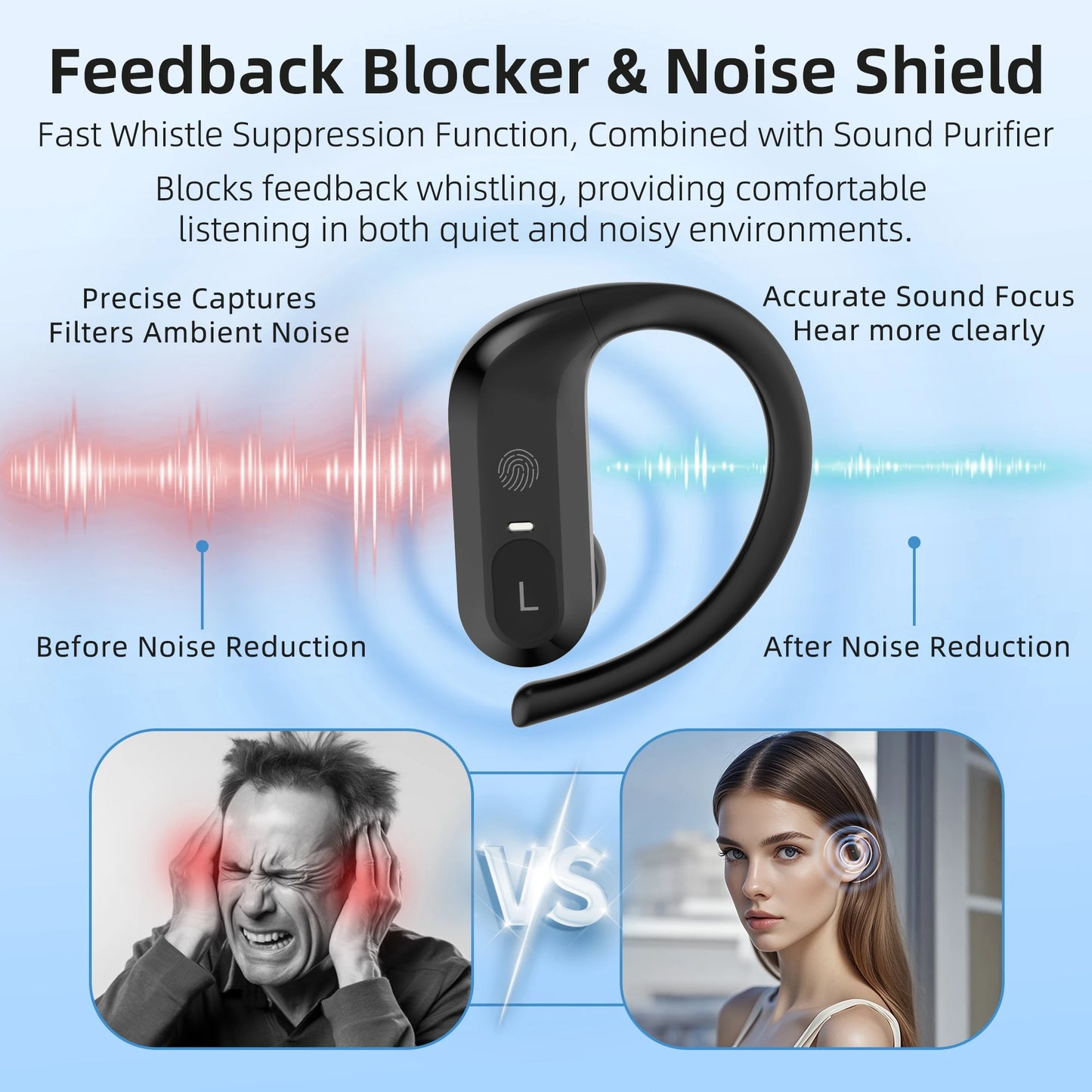 A21 Wireless BTE Hearing Aids Rechargeable For Deaf