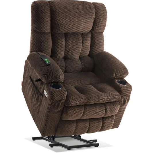 Dual Motor Power Lift Recliner Chair With Massage And Heat