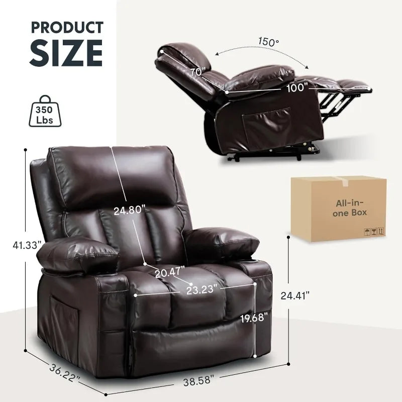Sunnyside Power Lift Recliner Chair With Massage And Heat