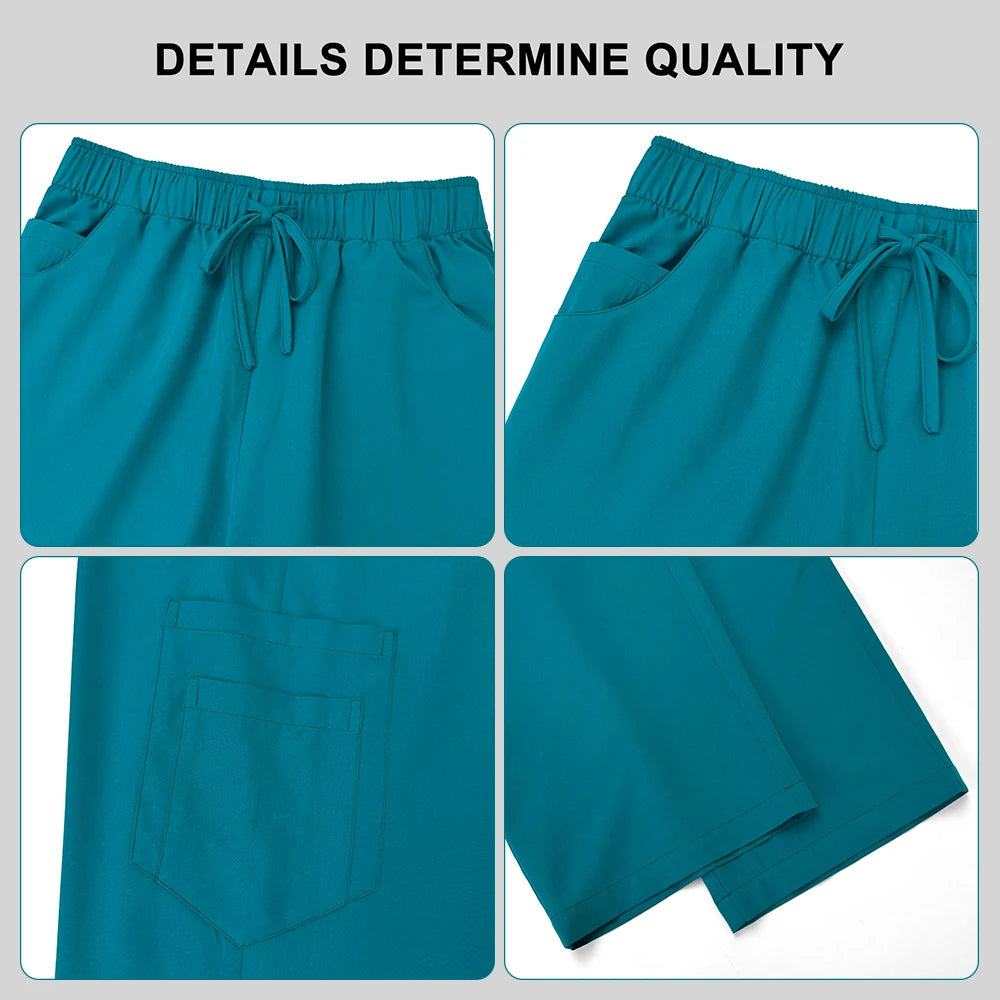 HTTHDDCN Breathable Nursing Uniforms Unisex Beauty Salon Wear
