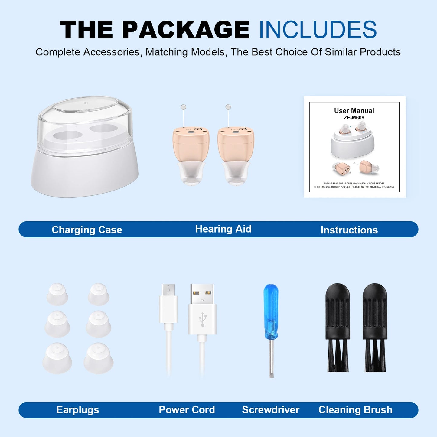 K F Coptee Invisible Rechargeable Hearing Aids With Case