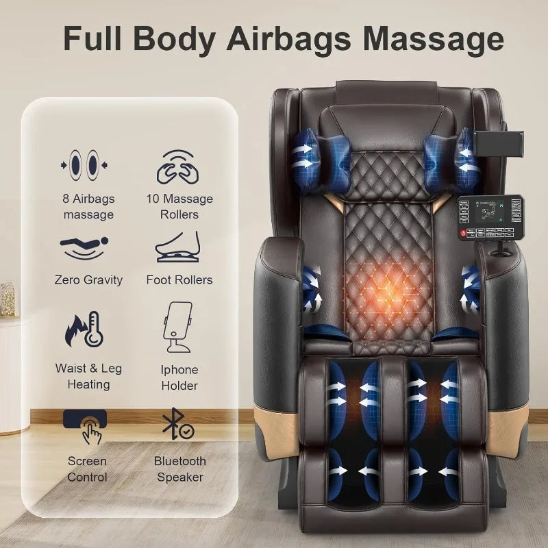Sunnyside Massage Chair Full Body Zero Gravity 10 Rollers